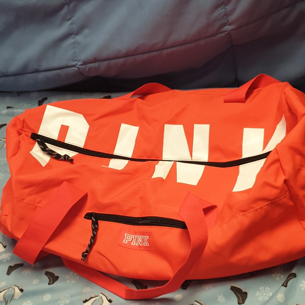 Pink gym duffle bag